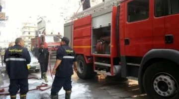 الحماية المدنية تخمد حريقًا في غرفة حارس عقار بالقرب من محل حلويات مشهور في مدينة نصر.
