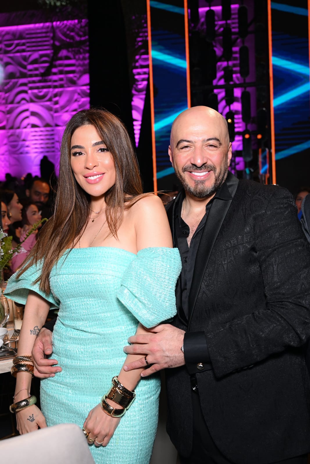 المخرج مجدى الهوارى وزوجته دنيا عبد المعبود