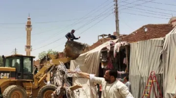 230 حالة لإزالة التعديات في حملة موسعة بمدينة إدفو