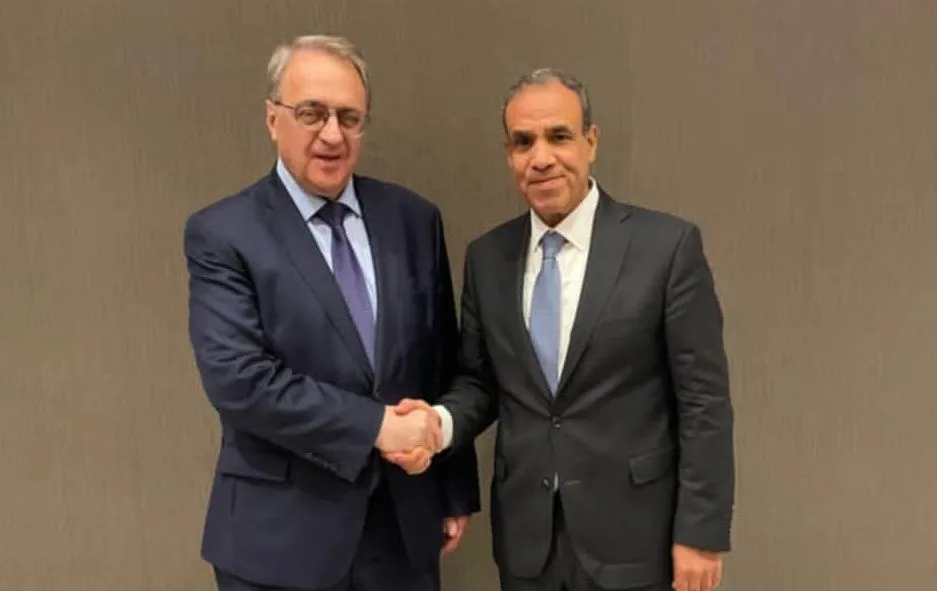 عبد العاطي ونائب وزير الخارجية الروسي يتناولان سبل التعاون في مشروع الضبعة والمنطقة الصناعية لقناة السويس والتطورات الإقليمية. عبد العاطي ونائب وزير الخارجية الروسي يتناولان سبل التعاون في مشروع الضبعة والمنطقة الصناعية لقناة السويس والتطورات الإقليمية.