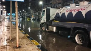 شركة الصرف في الإسكندرية: تصريف أغلب مياه الأمطار والمرور يسير بشكل طبيعي