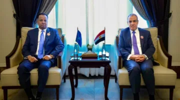 وزير الخارجية وشؤون الهجرة يلتقي بنظيره الصومالي خلال الاجتماع التحضيري الوزاري للقمة العربية.