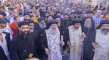 احتفالات القديسة دميانة تبدأ في دير البراري بالدقهلية مع زفة رمزية ورفع البخور