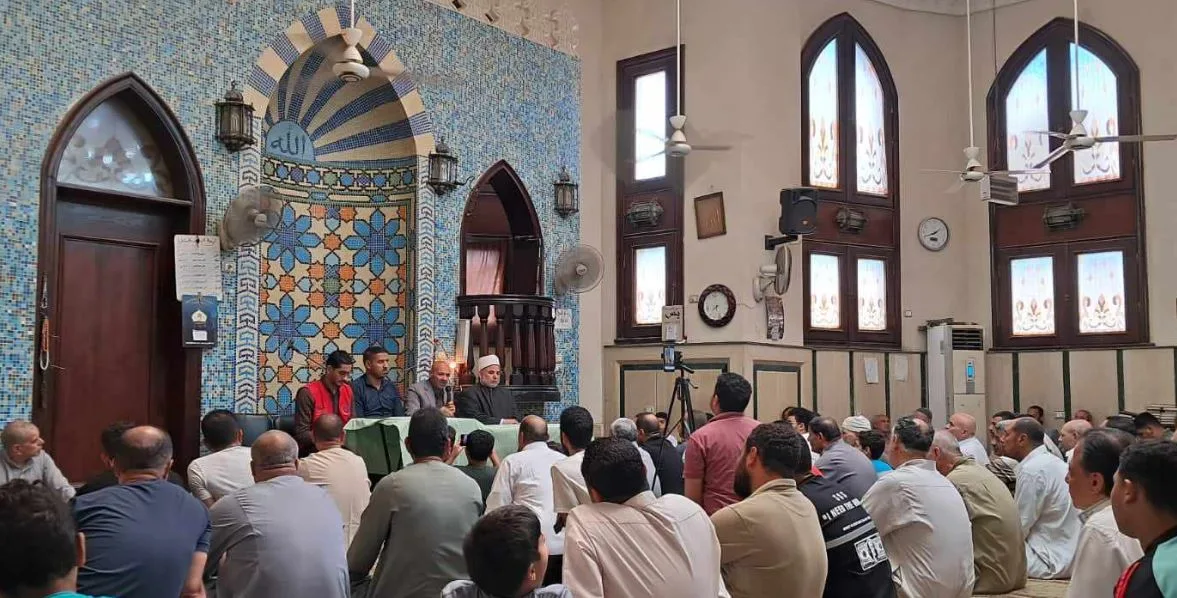 مساجد الجيزة تطلق حملة توعوية لتوجيه السلوكيات خلال عيد الأضحى. مساجد الجيزة تطلق حملة توعوية لتوجيه السلوكيات خلال عيد الأضحى.