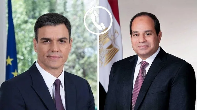 الرئيس السيسي ورئيس وزراء إسبانيا ي reaffirmان أهمية وقف إطلاق النار فوراً وتقديم المساعدات الإنسانية إلى غزة. الرئيس السيسي ورئيس وزراء إسبانيا ي reaffirmان أهمية وقف إطلاق النار فوراً وتقديم المساعدات الإنسانية إلى غزة.