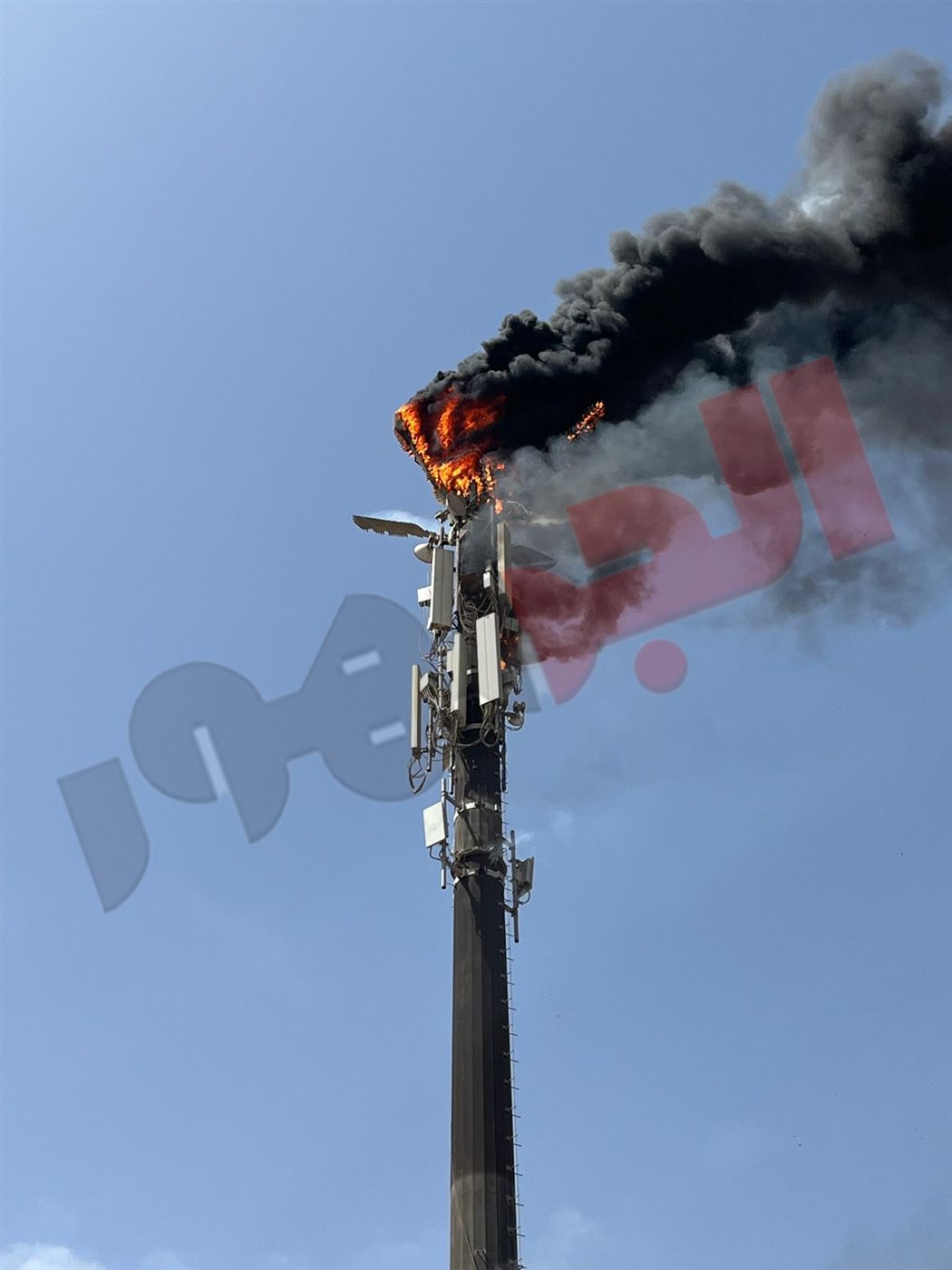 حريق برج الشبكات