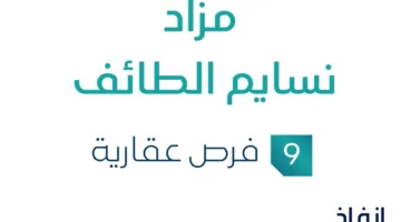 9 فرص استثمارية عقارية في مزاد نسائم الطائف بالسوق السعودي العقاري