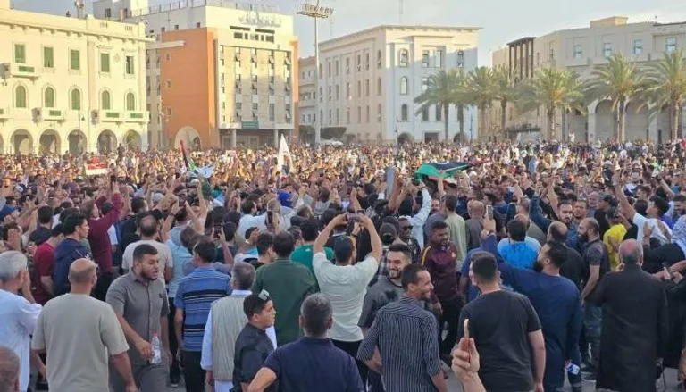 ليبيا… احتجاج مؤيد لحكومة الوحدة في طرابلس ليبيا… احتجاج مؤيد لحكومة الوحدة في طرابلس