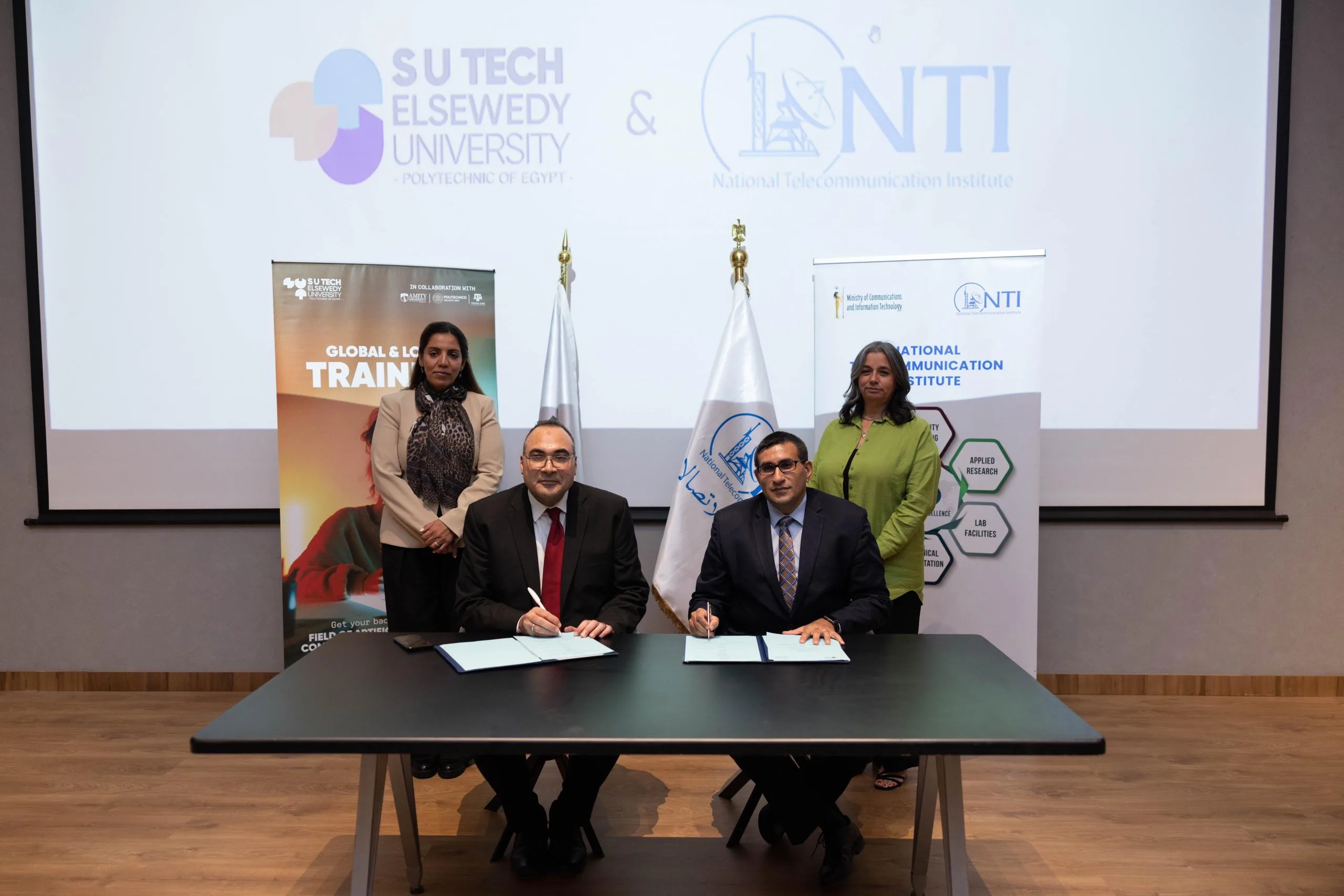 (NTI) يبرم اتفاقية تعاون مع جامعة السويدي – بوليتكنك مصر (SUTech) لدعم تأهيل طلابها في مجالات الاتصالات والتكنولوجيا المتطورة. (NTI) يبرم اتفاقية تعاون مع جامعة السويدي – بوليتكنك مصر (SUTech) لدعم تأهيل طلابها في مجالات الاتصالات والتكنولوجيا المتطورة.