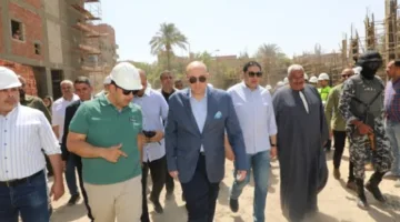 محافظ بني سويف يراقب تقدم مشروع بناء مستشفى ناصر العام