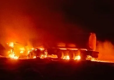 نشوب حريق كبير في كورنيش النيل بمنطقة المعادي