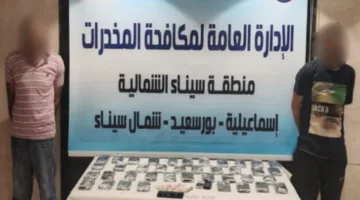 إحباط عصابة متخصصة في تهريب المخدرات مع حيازة مواد بقيمة 27 مليون جنيه في الإسماعيلية
