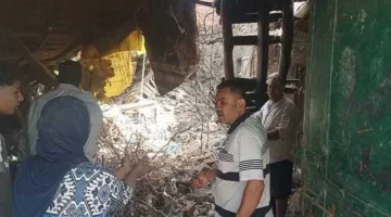 جزء من مبنى يسقط في المنوفية دون وقوع إصابات.. واستجابة سريعة من الوحدة المحلية