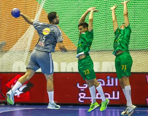 الأهلي ينتصر على منتدى درب السلطان ويتأهل إلى نهائي كأس الكؤوس الإفريقية لكرة اليد الأهلي ينتصر على منتدى درب السلطان ويتأهل إلى نهائي كأس الكؤوس الإفريقية لكرة اليد