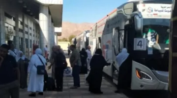 تواصل رحيل مجموعات الحجاج من ميناء نويبع بواسطة العبارتين آيلة وسينا