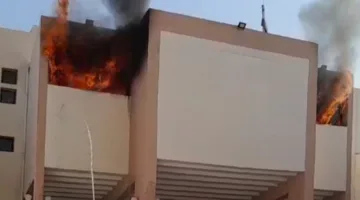إخماد حريق في مدرسة ثانوية للبنات بالشيخ زايد
