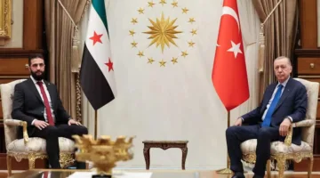 أردوغان لأحمد الشرع: لا يمكن تمرير احتلال إسرائيل واعتداءاتها على الأراضي السورية.