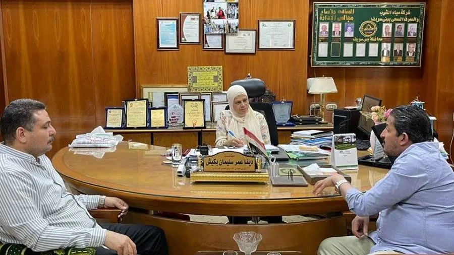 "مياه بني سويف" تبحث التعاون مع "مصر الخير" لتوصيل المياه للأسر الأولى بالرعاية