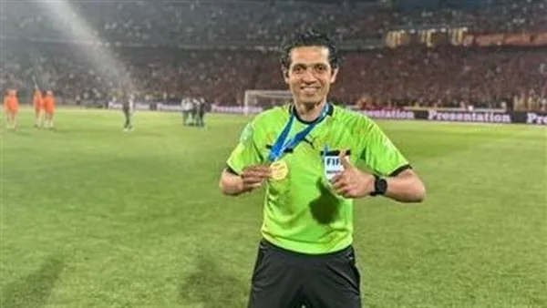 أحمد الغندور officiates the Zamalek vs. Pyramids match, while Basyouni oversees the Al Ahly vs. Ceramica game.