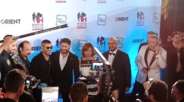 أحمد سعد وإلهام شاهين مع تامر حسني في العرض الأول لفيلم “ريستارت” (صور)