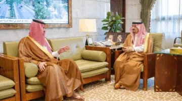 أمير منطقة الرياض يرحب بأمين المنطقة
