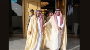 أمير منطقة القصيم يستقبل الأمير فهد بن سعد بن فيصل.