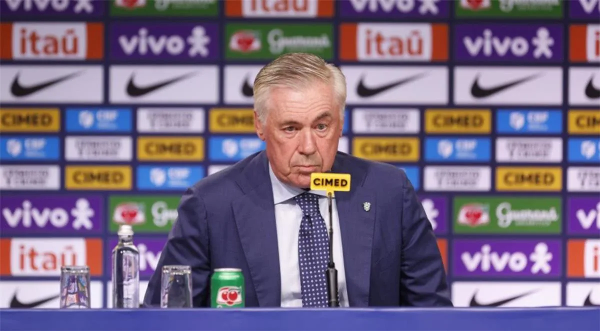 أنشيلوتي يشرح سبب عدم توليه تدريب المنتخب الإيطالي ويعلن: البرازيل راهنت عليّ للفوز بكأس العالم. أنشيلوتي يشرح سبب عدم توليه تدريب المنتخب الإيطالي ويعلن: البرازيل راهنت عليّ للفوز بكأس العالم.