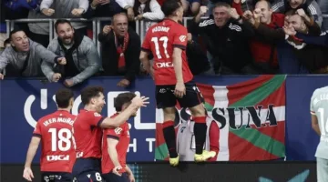 أوساسونا يحقق انتصاراً على أتلتيكو مدريد بهدفين دون رد في الدوري الإسباني.