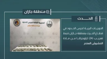 إحباط محاولة تهريب 24 كيلوجرامًا من المخدرات في جازان