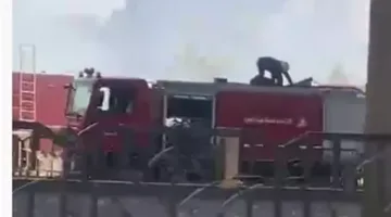 إخماد حريق تحت كوبري المريوطية