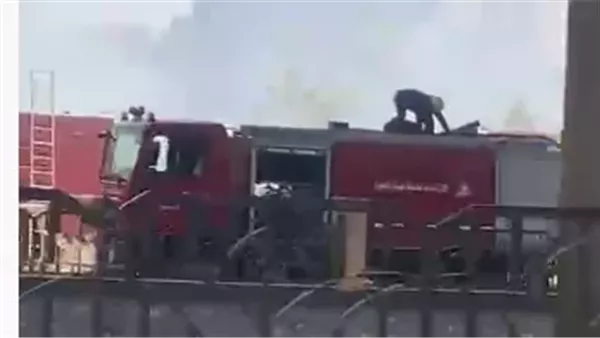 إخماد حريق تحت كوبري المريوطية إخماد حريق تحت كوبري المريوطية