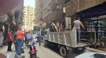 إزالة 300 حالة إشغال وتعديات من المحلات والمراكز التجارية في الجيزة