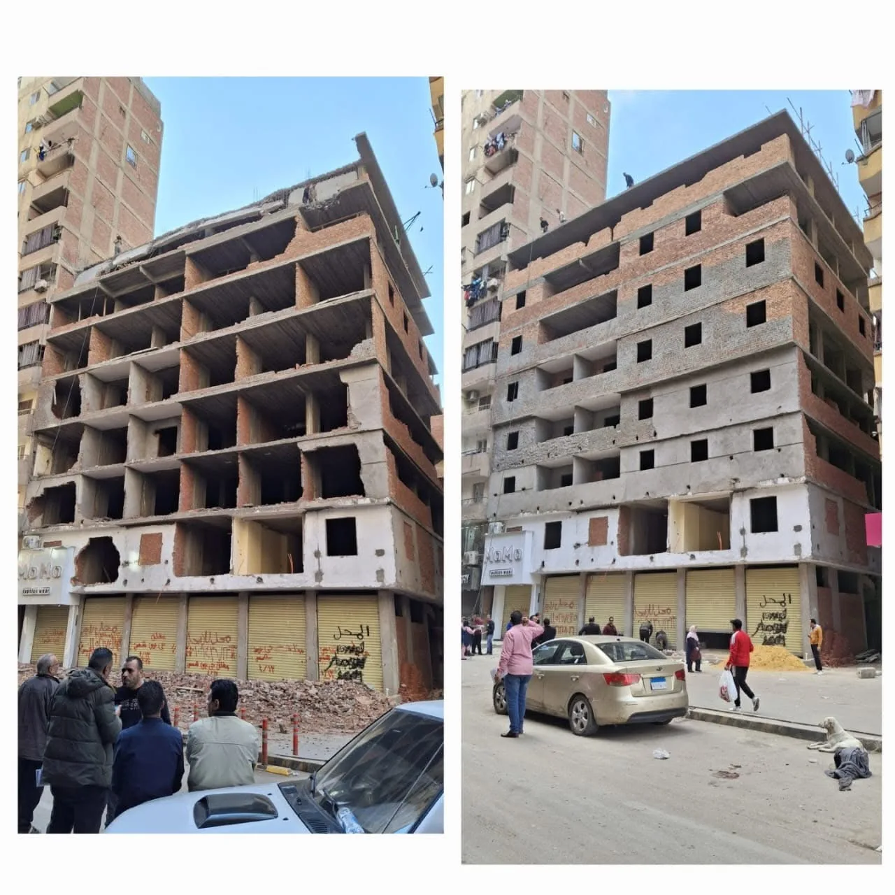 إزالة مبنى غير قانوني مكون من 7 طوابق في عين شمس وتحويل المسؤولين في الحي للنيابة الإدارية