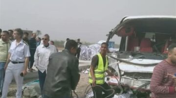 إصابة 7 عمال  في حادث سير بطريق السادات بالمنوفية