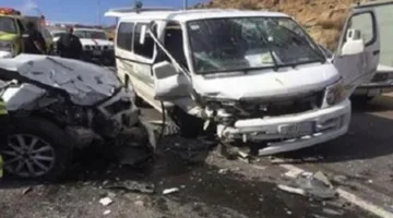 إصابة 8 أفراد جراء حادث تصادم بين شاحنة وميكروباص وعدد من السيارات على الدائري في المعادي