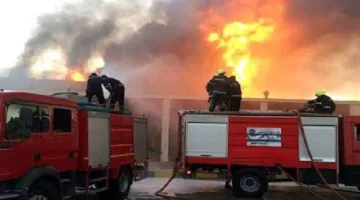 إطفاء حريق في مصنع للمستلزمات الطبية بمدينة الفيوم الجديدة دون وقوع إصابات