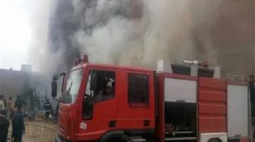 إطفاء حريق في منزل بمنطقة كفر شكر بالقليوبية