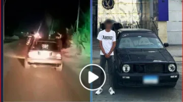 إلقاء القبض على سائق سيارة أتاح لشخصين الجلوس على حافة النافذة في دمياط