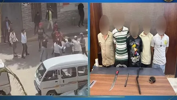 إلقاء القبض على طرفين اشتبكا بسلاح أبيض بسبب أولوية المرور في الهرم