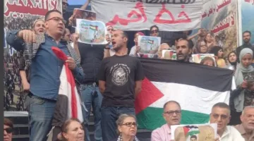 “إلى من أنفقوا الملايين.. أطفال غزة قضوا جوعى” .. “ألف تحية من القاهرة لليمن العروبية” .. مظاهرة أمام نقابة الصحفيين في وسط القاهرة ضد الحرب وحصار غزة.