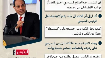 ابن عبد الرحمن أبو زهرة يعبر عن شكره للرئيس السيسي لرعايته صحة والده