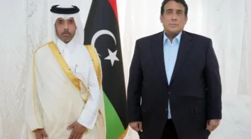 اجتماع رئيس المجلس الرئاسي الليبي مع سفير قطر