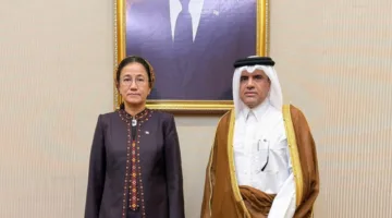 اجتماع نائب رئيس الوزراء في تركمانستان مع سفير قطر