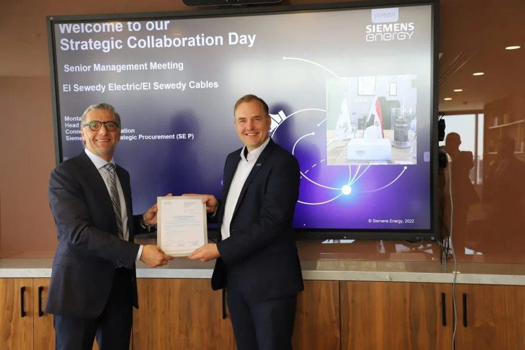 اختيار شركة «السويدي للكابلات» كمستشار استراتيجي إقليمي لشركة Siemens Energy اختيار شركة «السويدي للكابلات» كمستشار استراتيجي إقليمي لشركة Siemens Energy