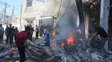 استشهاد 5 فلسطينيين في قصف لقوات الاحتلال الإسرائيلي على خان يونس