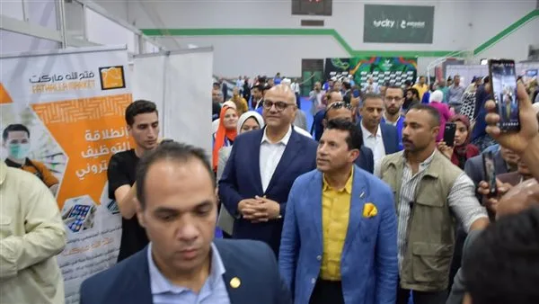 افتتاح ملتقى توظيف مصر بحضور وزير الرياضة ومحافظ القليوبية ومشاركة أكثر من 30 شركة افتتاح ملتقى توظيف مصر بحضور وزير الرياضة ومحافظ القليوبية ومشاركة أكثر من 30 شركة