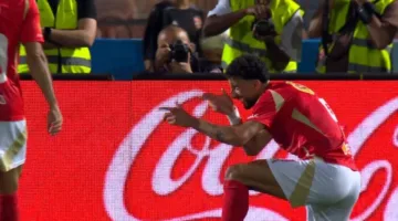 الأهلي يحقق التقدم بهدفين لـ “وسام أبو علي” أمام فاركو في الشوط الأول من الدوري (فيديو)