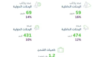 الإحصائيات: تجاوز عدد الركاب في مطارات المملكة 128 مليوناً في عام 2024