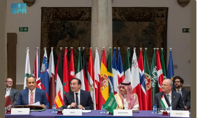 الاجتماع الموسع للجنة الوزارية حول غزة يُعقد في مدريد بمشاركة كبيرة من الدول الأوروبية. الاجتماع الموسع للجنة الوزارية حول غزة يُعقد في مدريد بمشاركة كبيرة من الدول الأوروبية.