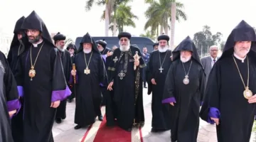 البابا تواضروس يرحب بطريرك السريان وكاثوليكوس الأرمن في مركز لوجوس